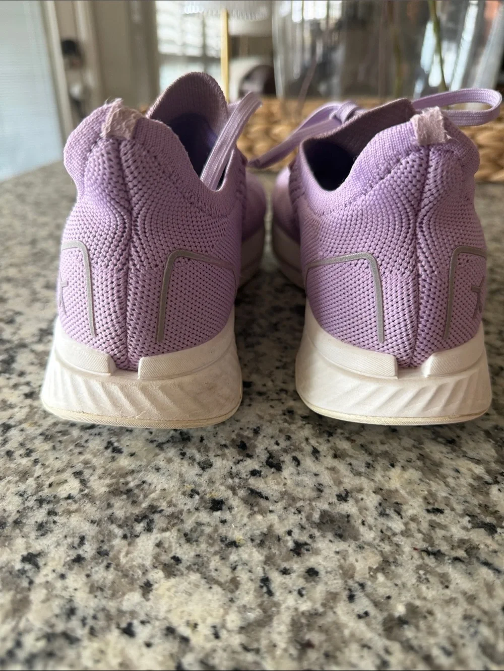Women's Knit Athletic Sneakers in Light Lavender